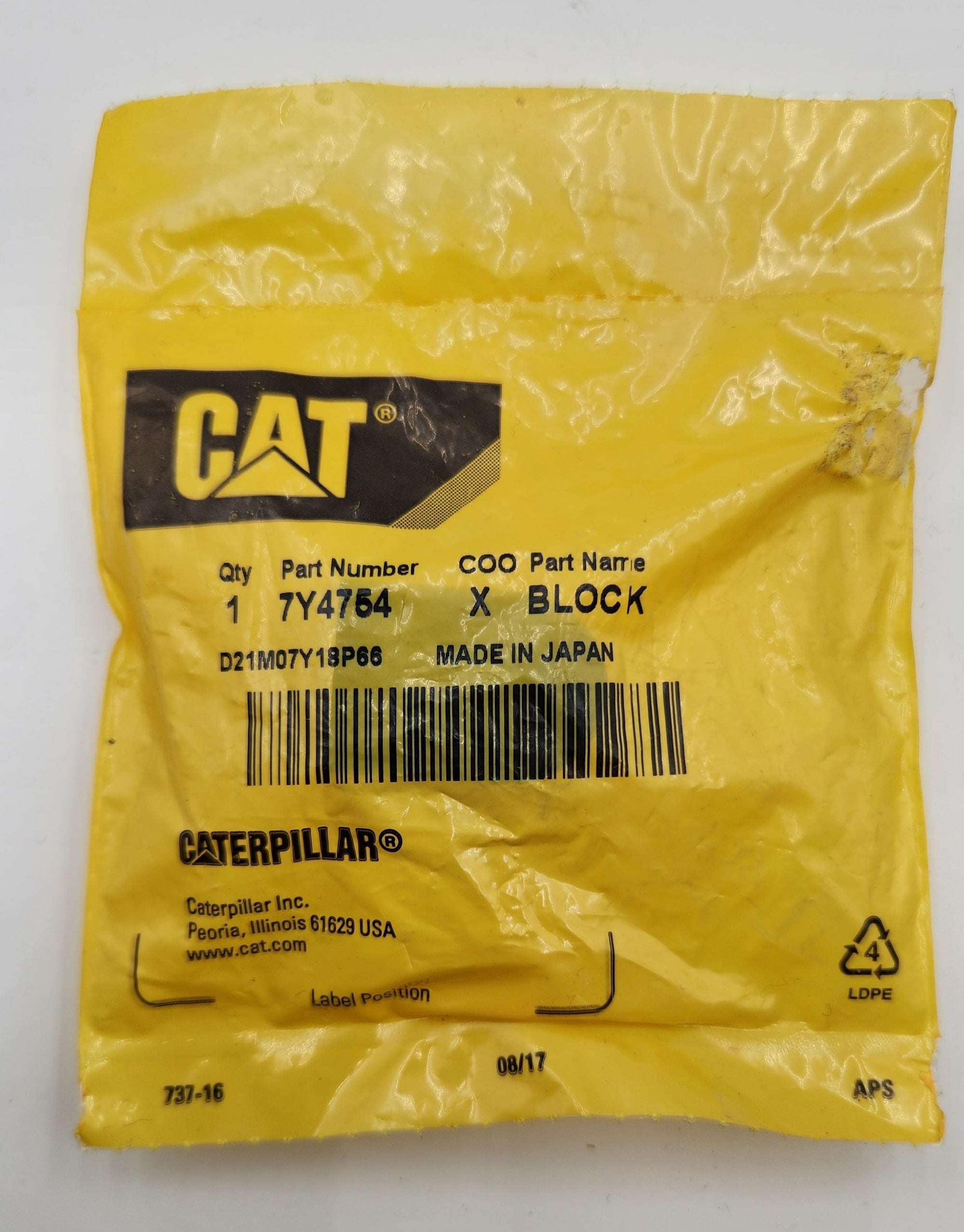 Bloque Caterpillar 7Y-4754 vista 2