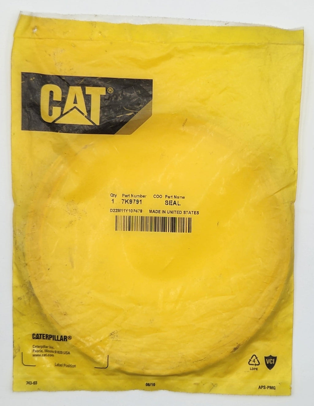Sello Caterpillar 7K-9791
